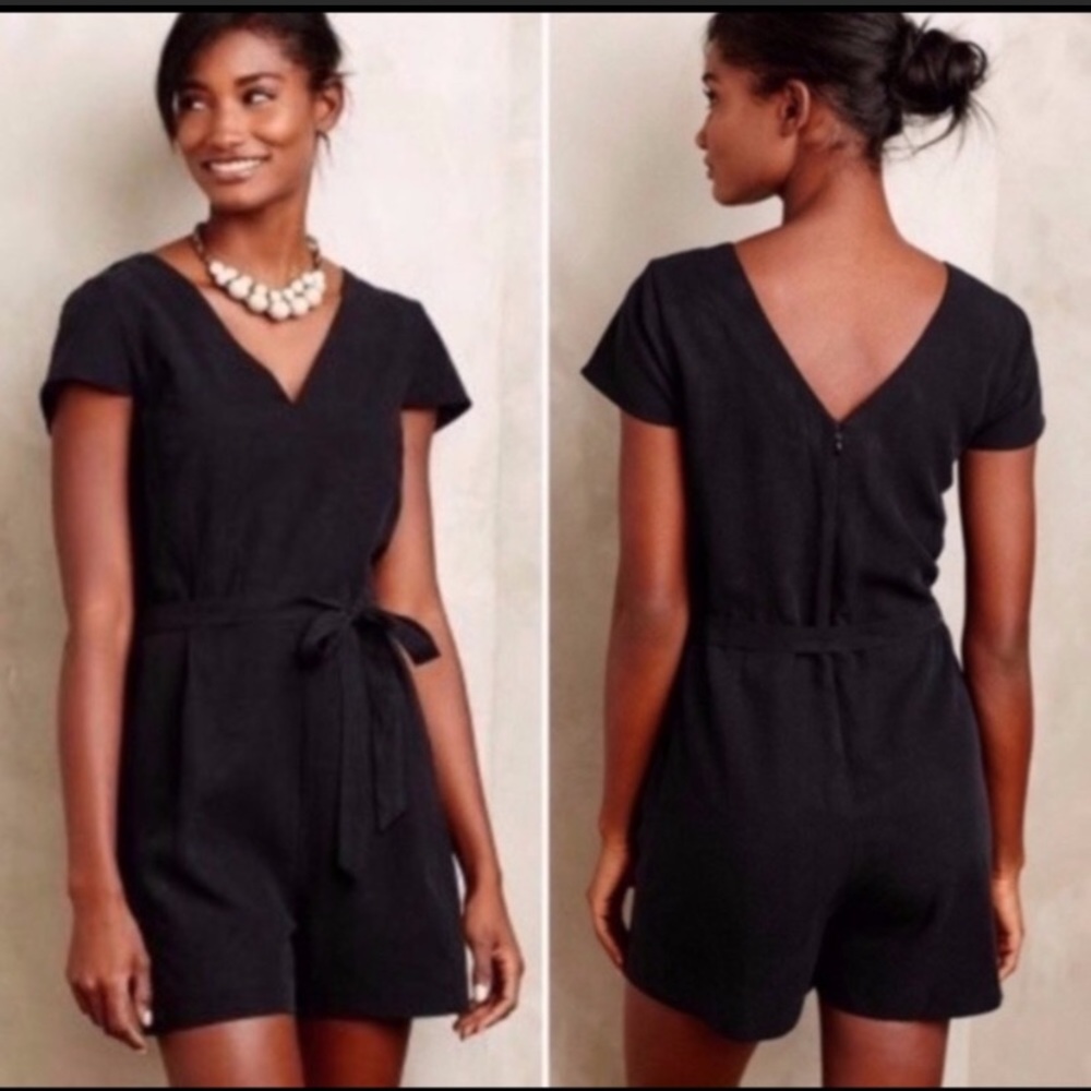 Anthropologie Elizabeth Klein black romper